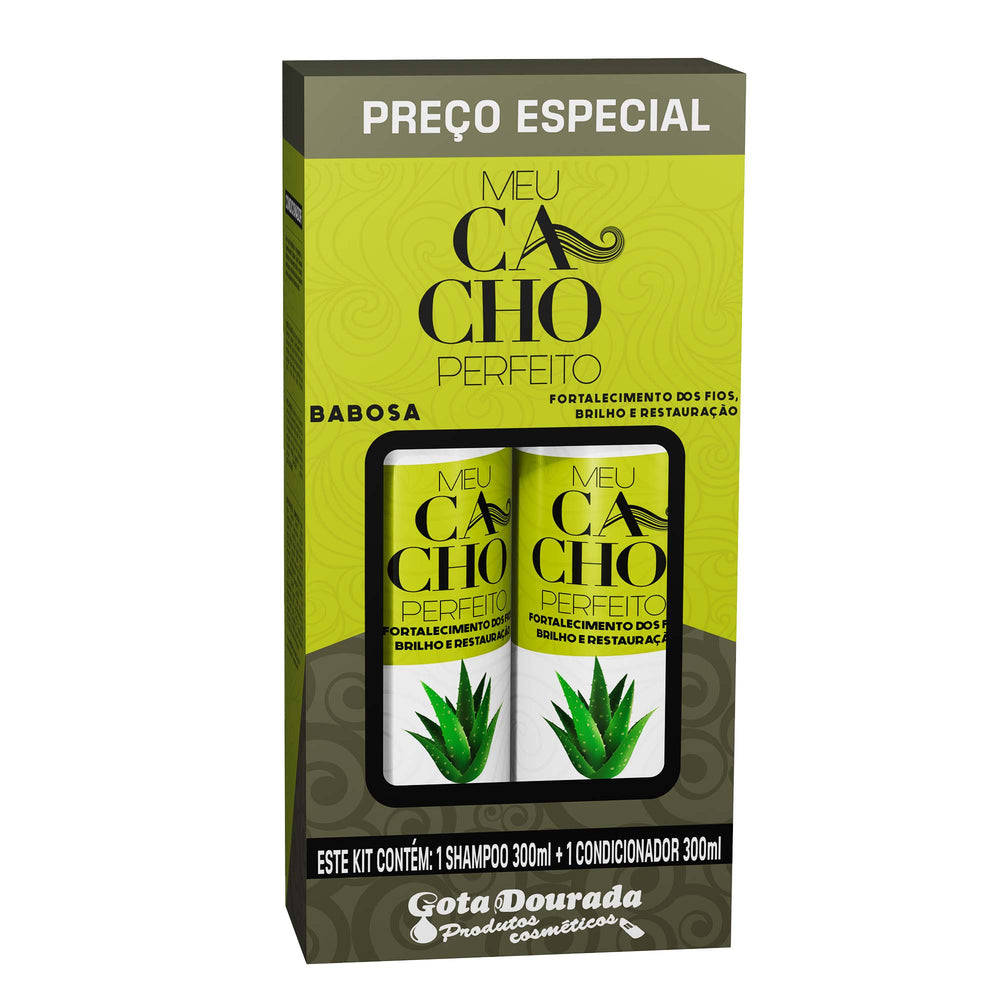 Kit Shampoo+Balsamo Meu Cacho Perfeitos Oleos Babosa 300ml