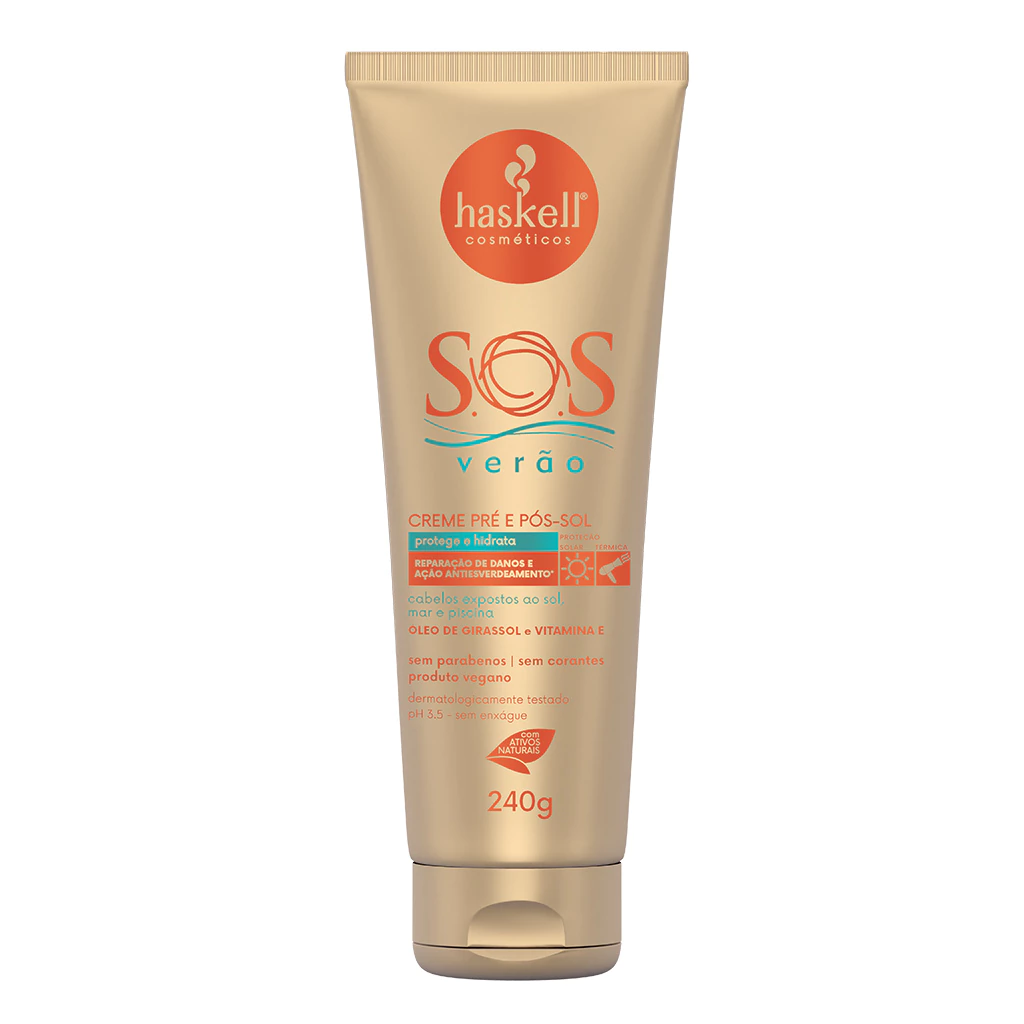 Crema Pre e Dopo Sole SOS Verão 240g